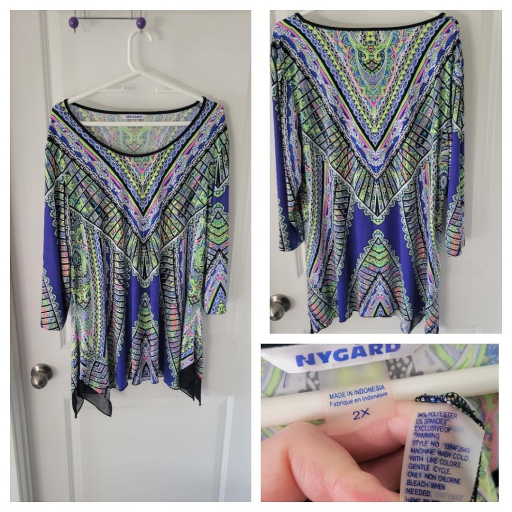2x Colorful top